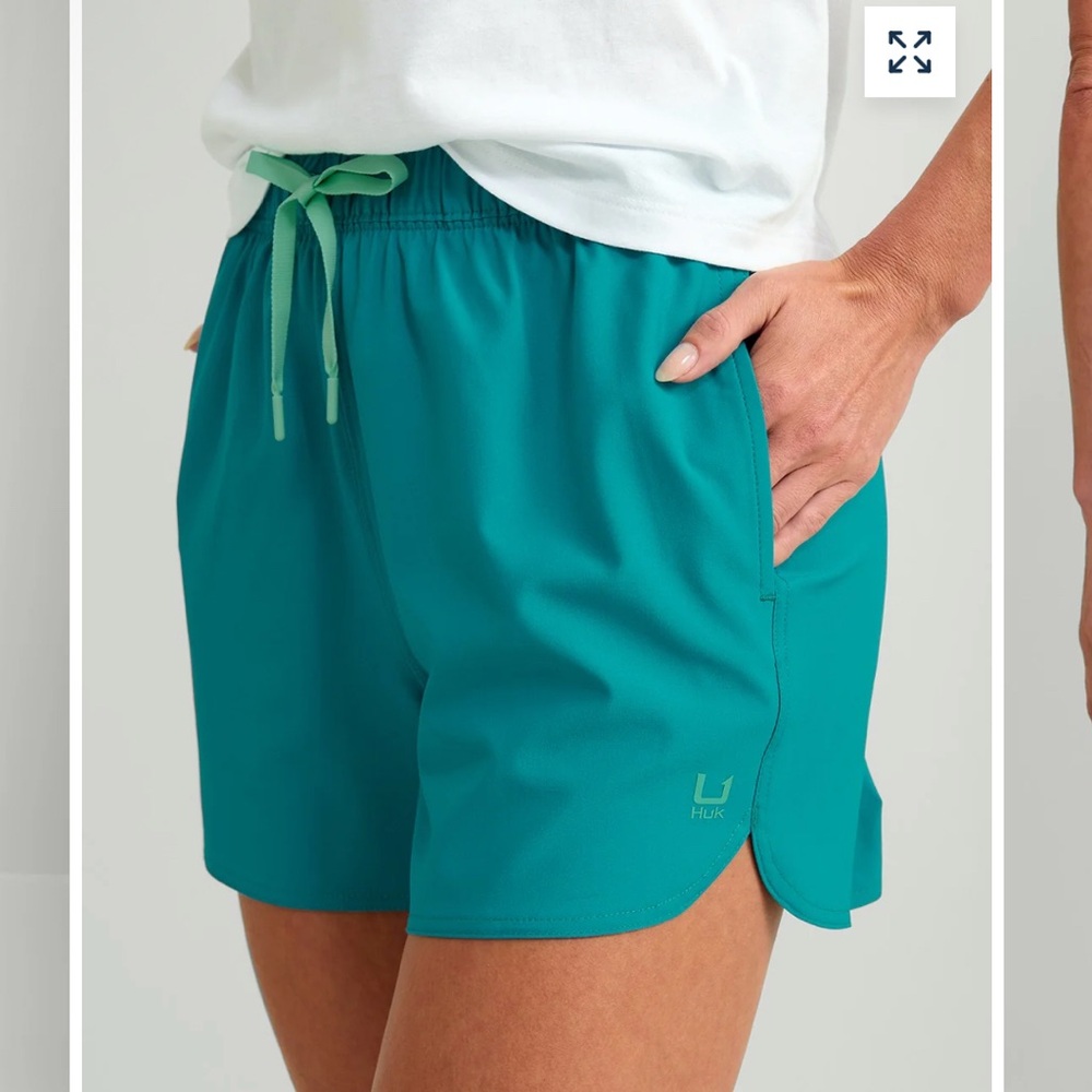 Huk Women's Vibrant Blue Athletic Shorts